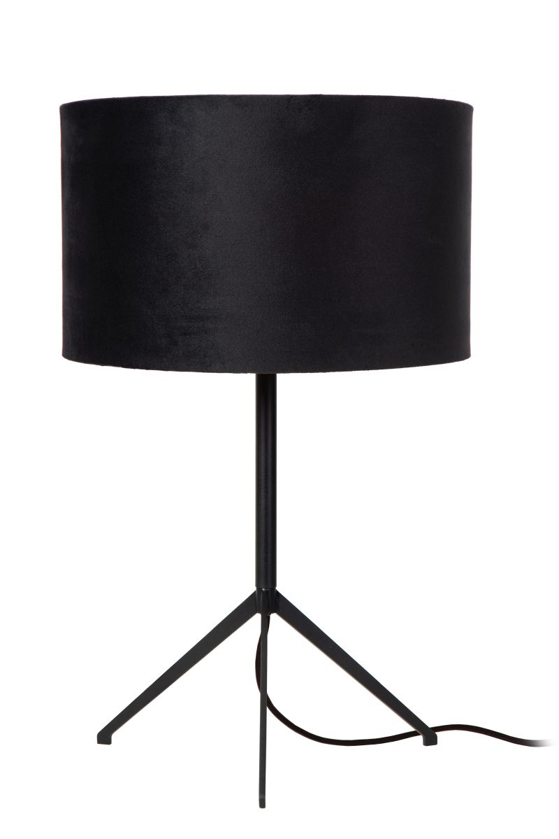 Lucide TONDO - Stolná lampa - Ø 30 cm - 1xE27 - Čierna